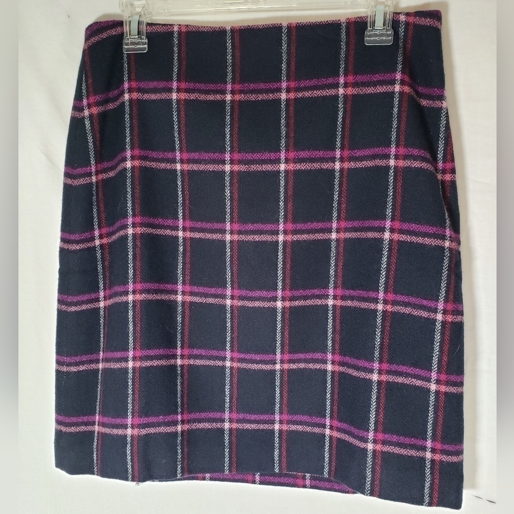 Talbot's Black Multicolored Wool Blend Pencil Skirt Sz 6 - Picture 5 of 8